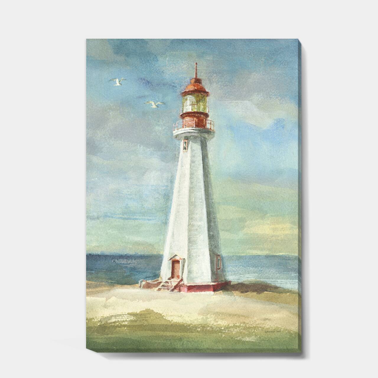Designart - Nautical Lighthouse III - Nautical & Beach Canvas Art